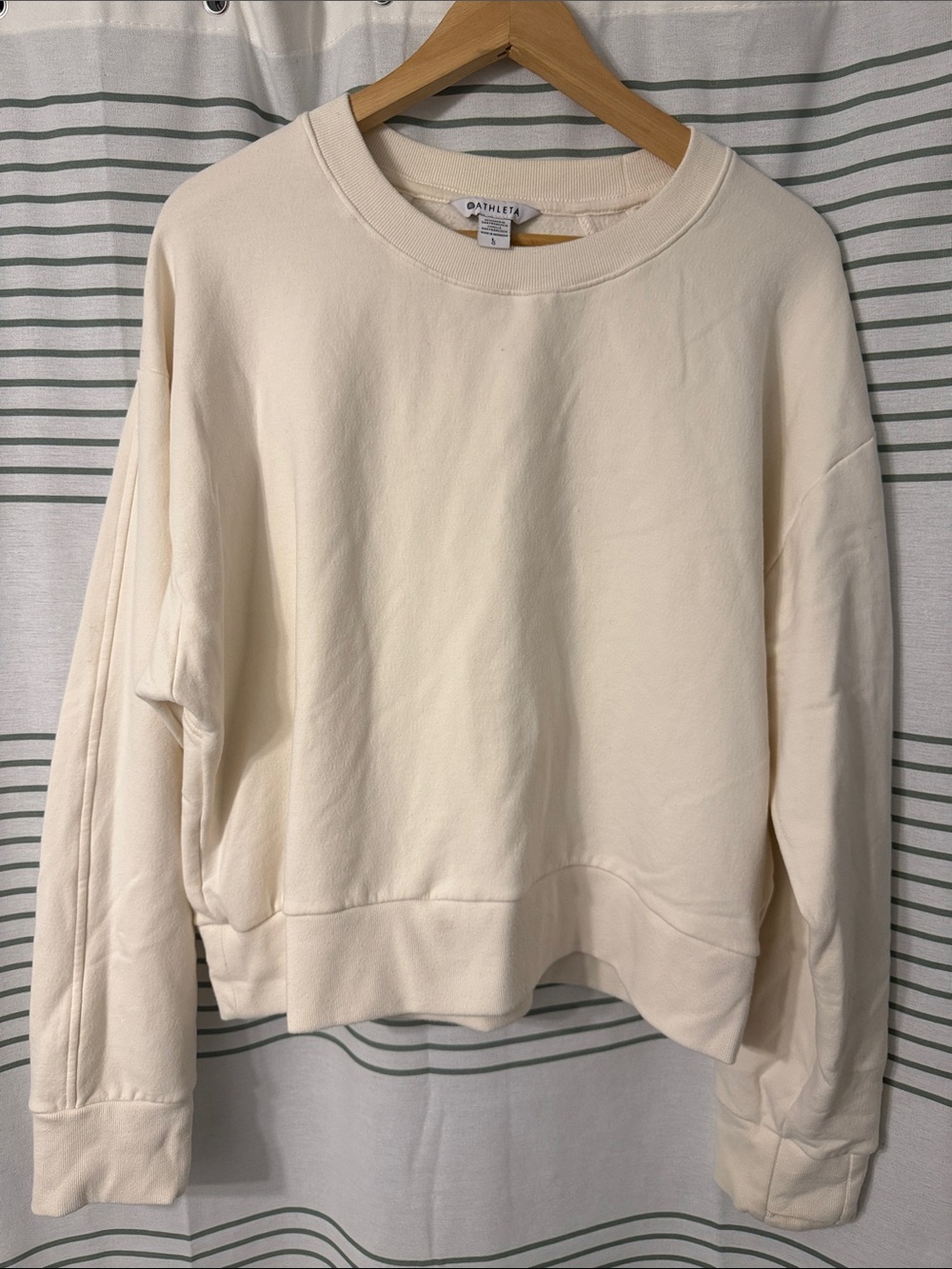 Athleta Ivory Relaxed Crewneck Sweatshirt